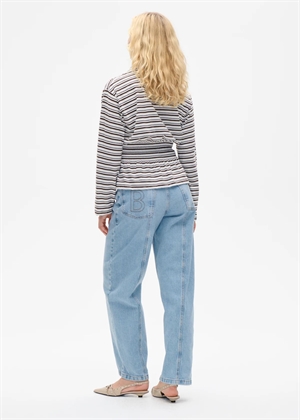 Josefin polo bluse Coffee Bean Stripe Baum Und Pferdgarten